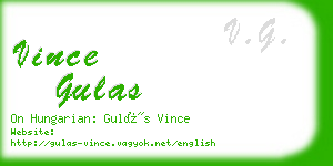 vince gulas business card